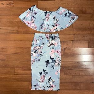 MATCHING FLORAL SET